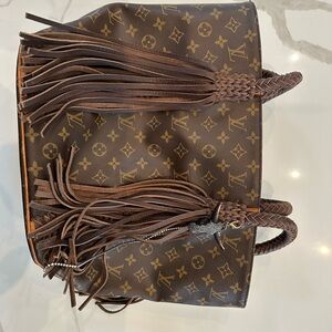 Elegant Brown Monogram Crossbody Bag